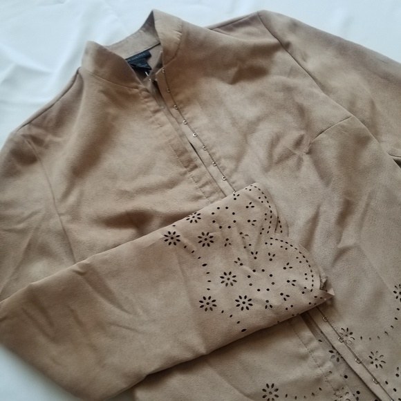 NWT The Limited Faux Suede Jacket - Picture 2 of 2